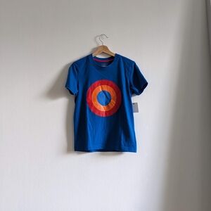 Tory Sport Blue Short Sleeve Tee with Red Graphic